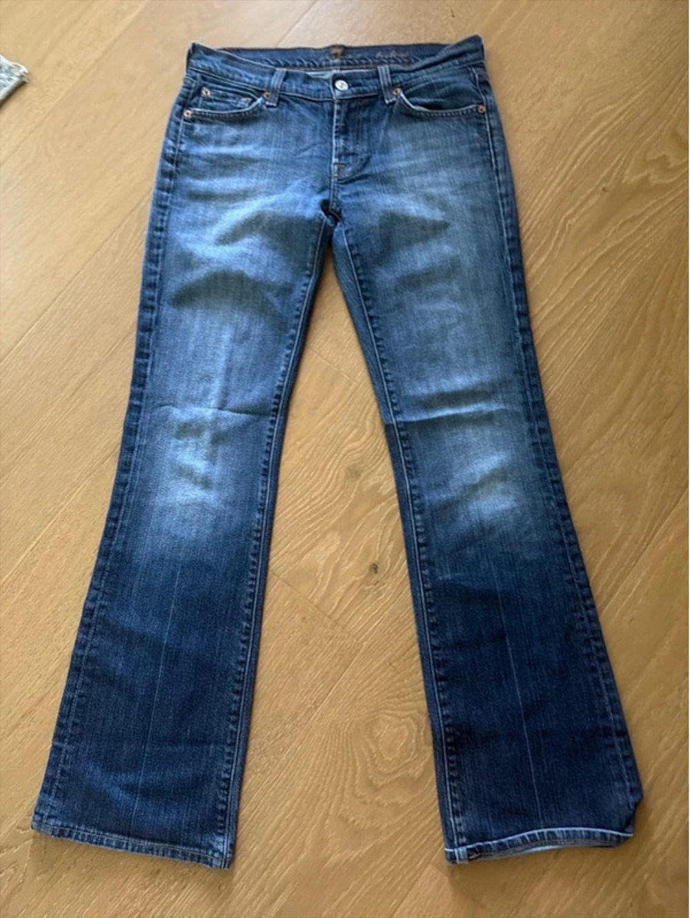 7 For All Mankind Women’s Bootcut Jeans Waist 28 US Size 6 Dark Wash Denim